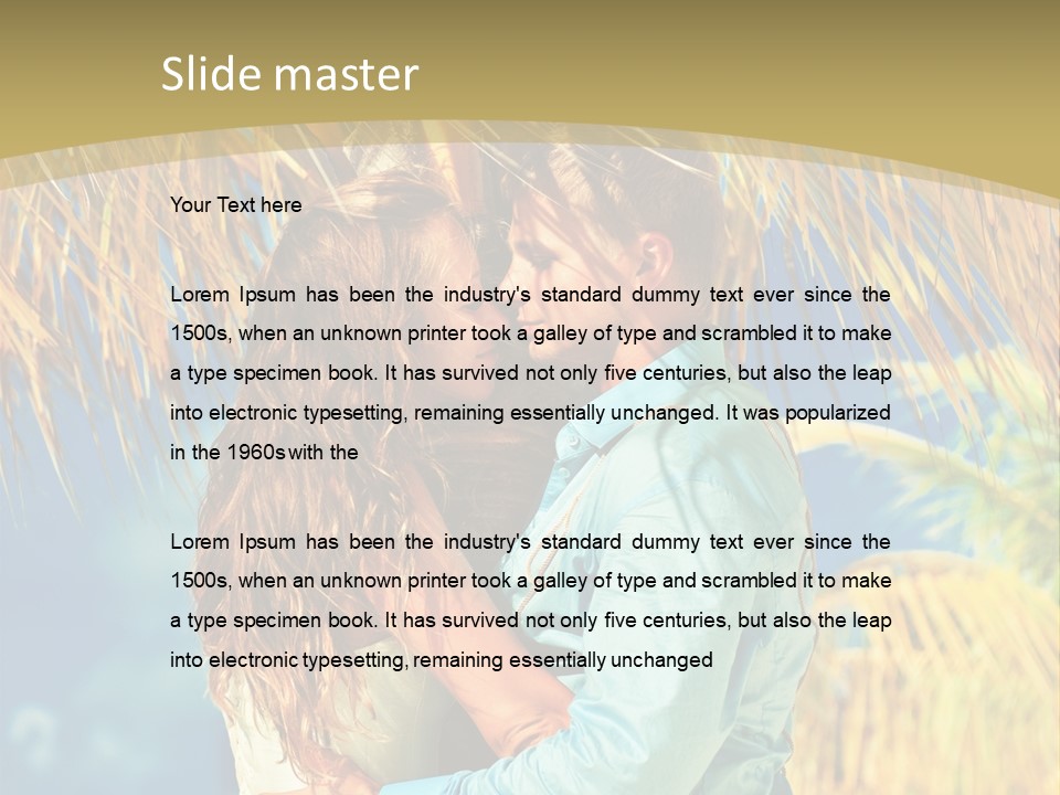 Pond Wind Bride PowerPoint Template