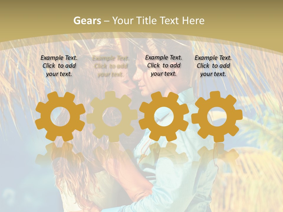 Pond Wind Bride PowerPoint Template