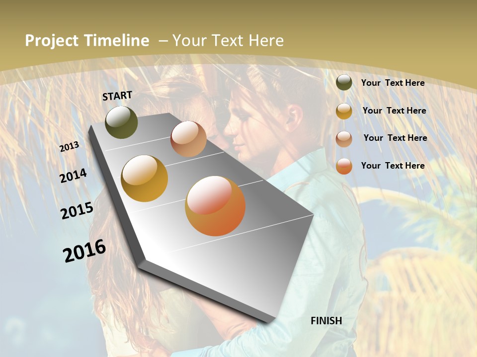 Pond Wind Bride PowerPoint Template