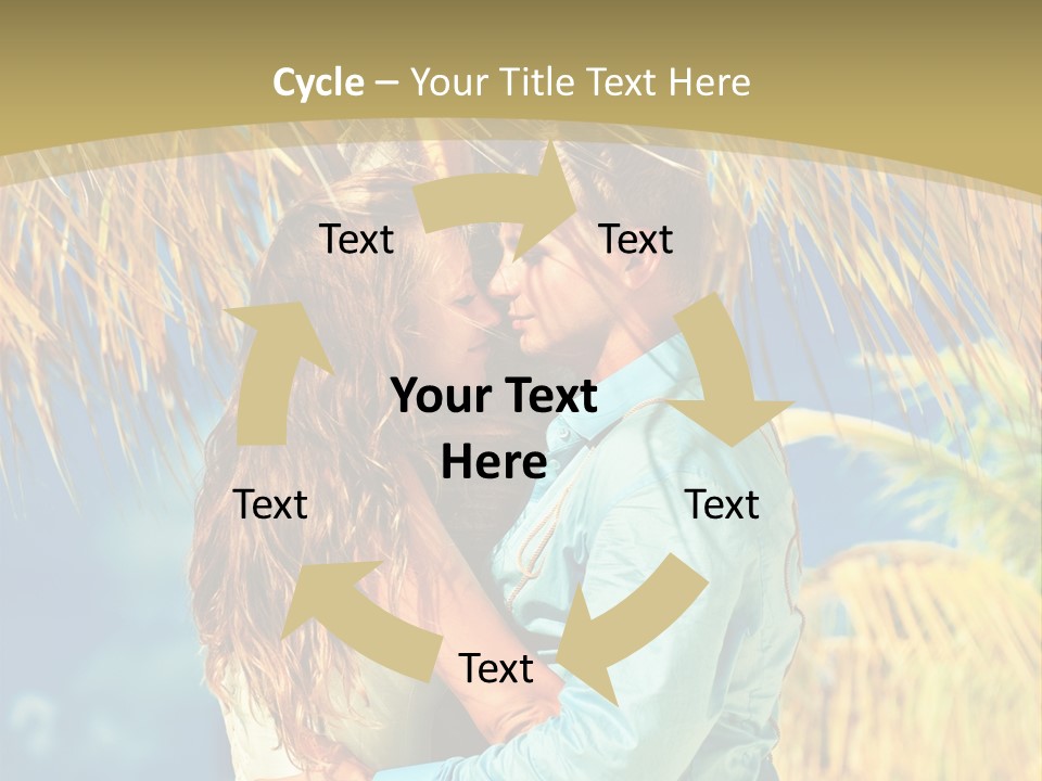 Pond Wind Bride PowerPoint Template