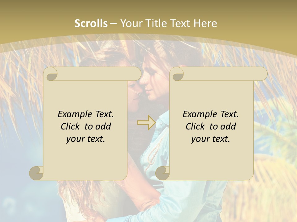 Pond Wind Bride PowerPoint Template