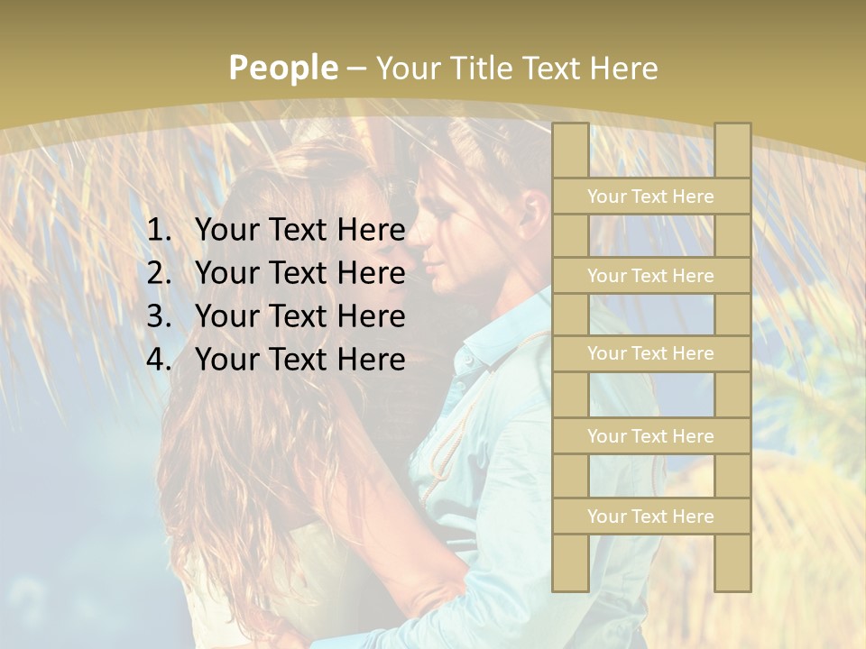 Pond Wind Bride PowerPoint Template