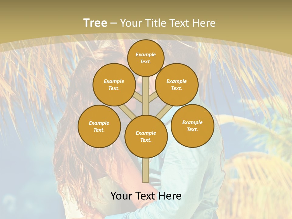 Pond Wind Bride PowerPoint Template