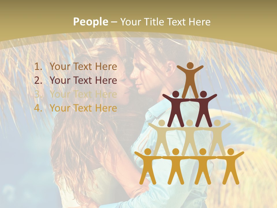 Pond Wind Bride PowerPoint Template
