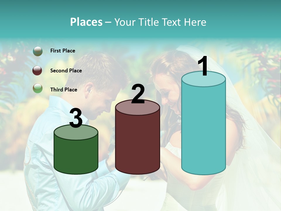 Bali Palm Bride PowerPoint Template