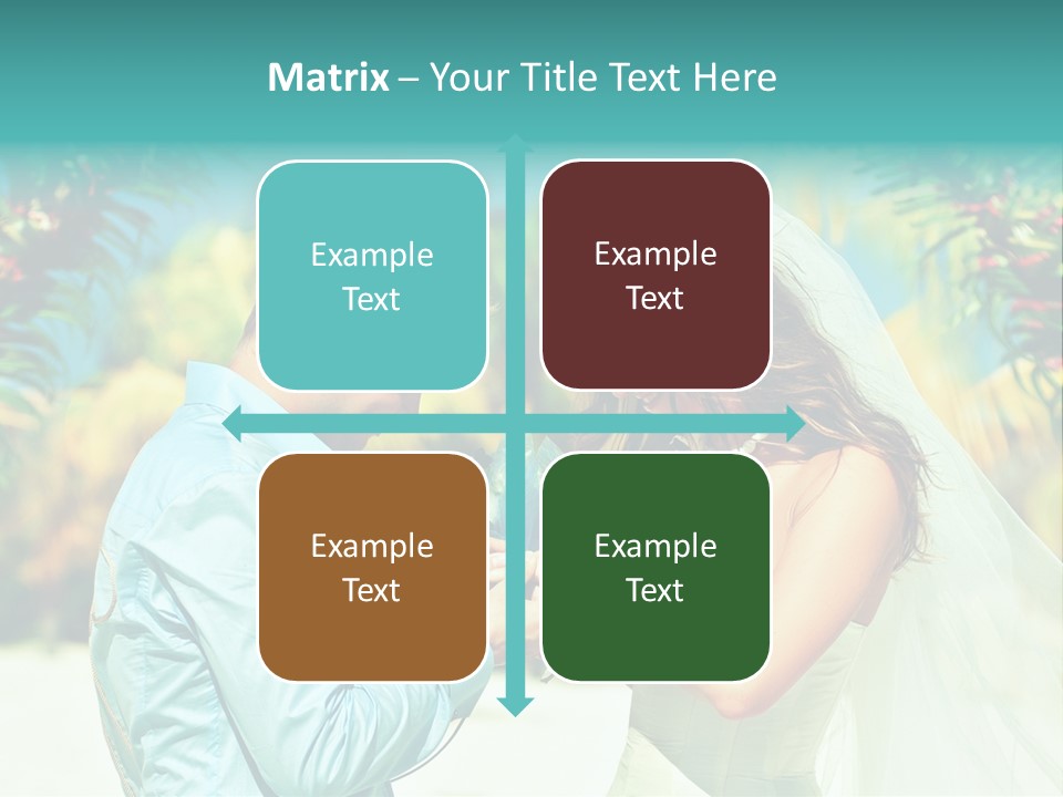 Bali Palm Bride PowerPoint Template