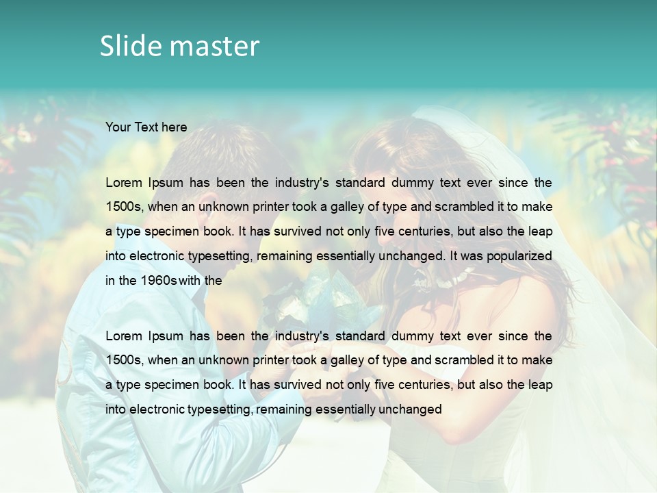 Bali Palm Bride PowerPoint Template