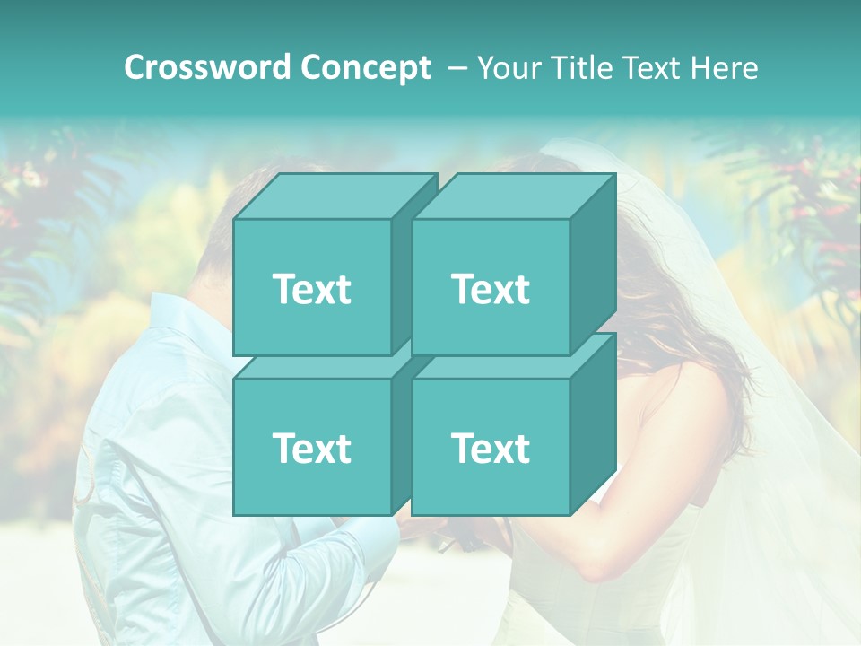 Bali Palm Bride PowerPoint Template