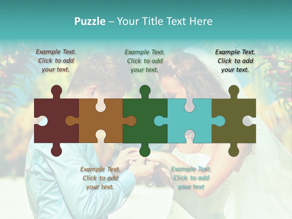 Bali Palm Bride PowerPoint Template