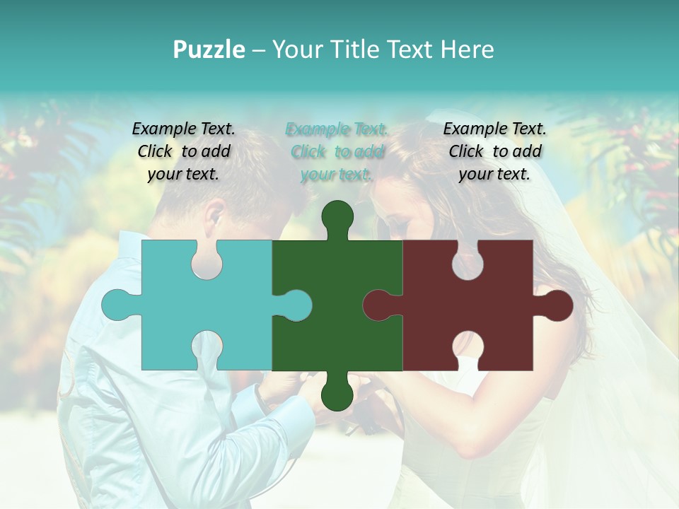 Bali Palm Bride PowerPoint Template