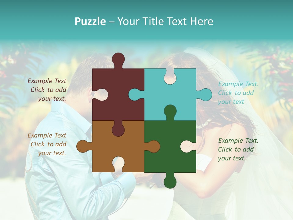 Bali Palm Bride PowerPoint Template