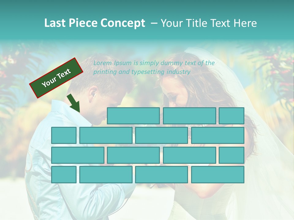 Bali Palm Bride PowerPoint Template