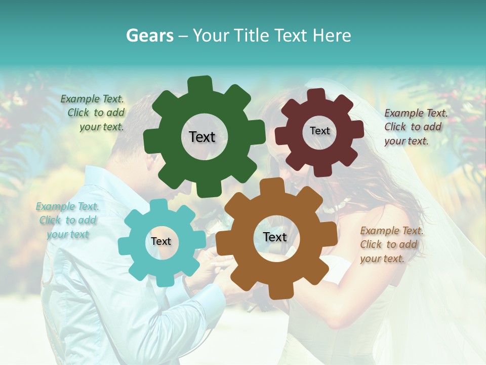 Bali Palm Bride PowerPoint Template