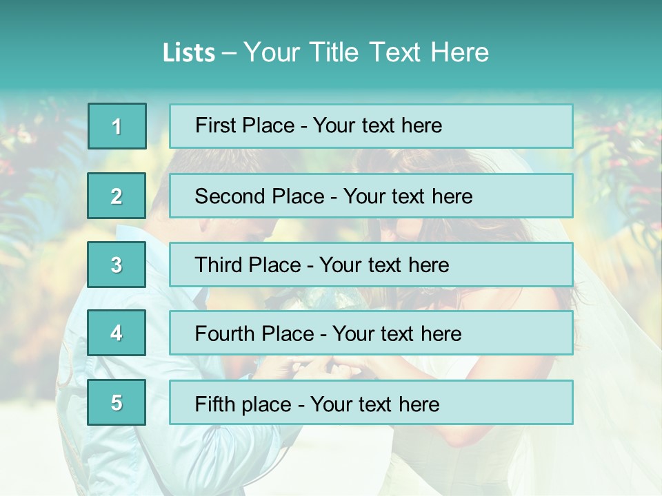 Bali Palm Bride PowerPoint Template