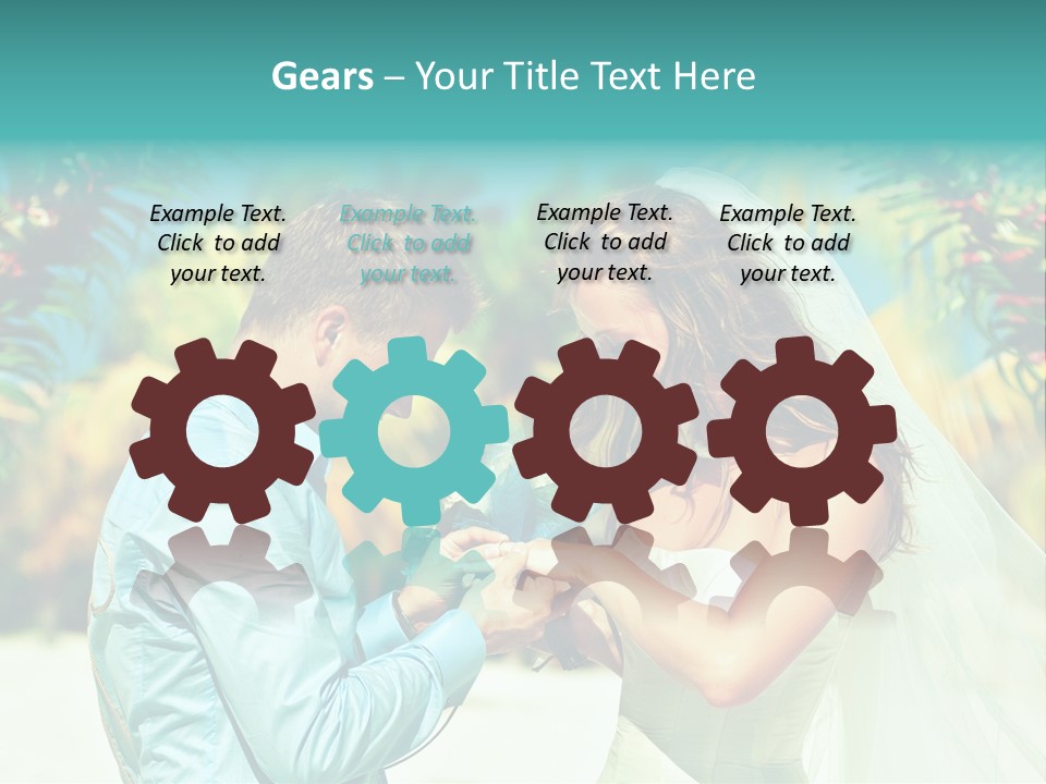 Bali Palm Bride PowerPoint Template