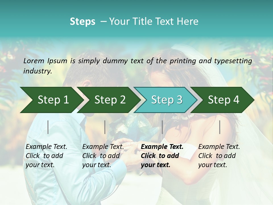 Bali Palm Bride PowerPoint Template
