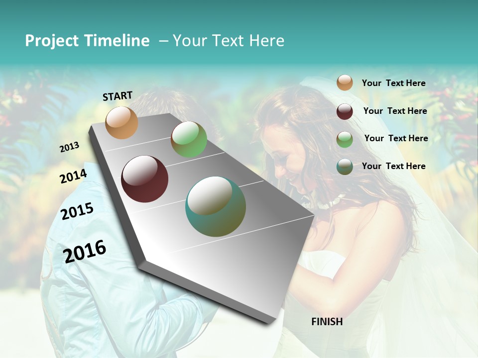 Bali Palm Bride PowerPoint Template