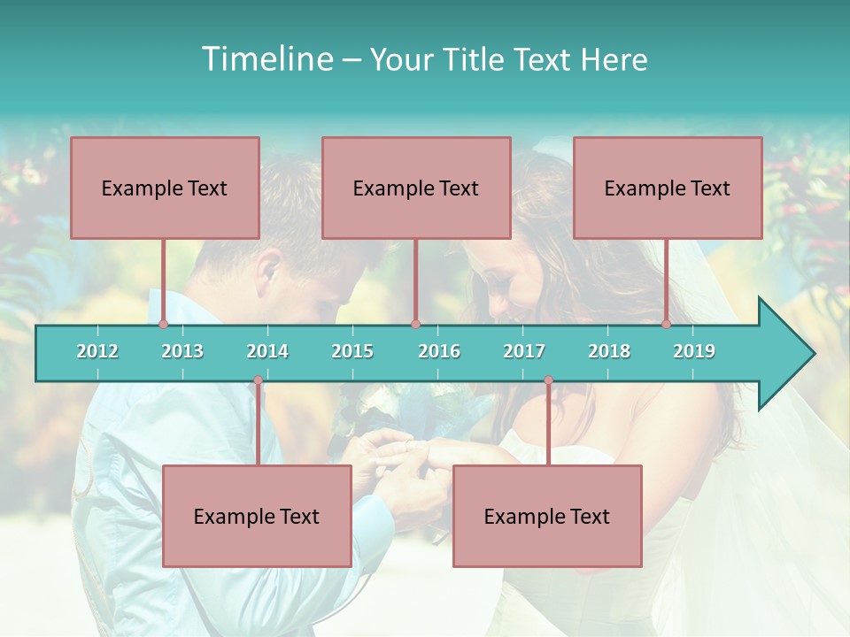 Bali Palm Bride PowerPoint Template