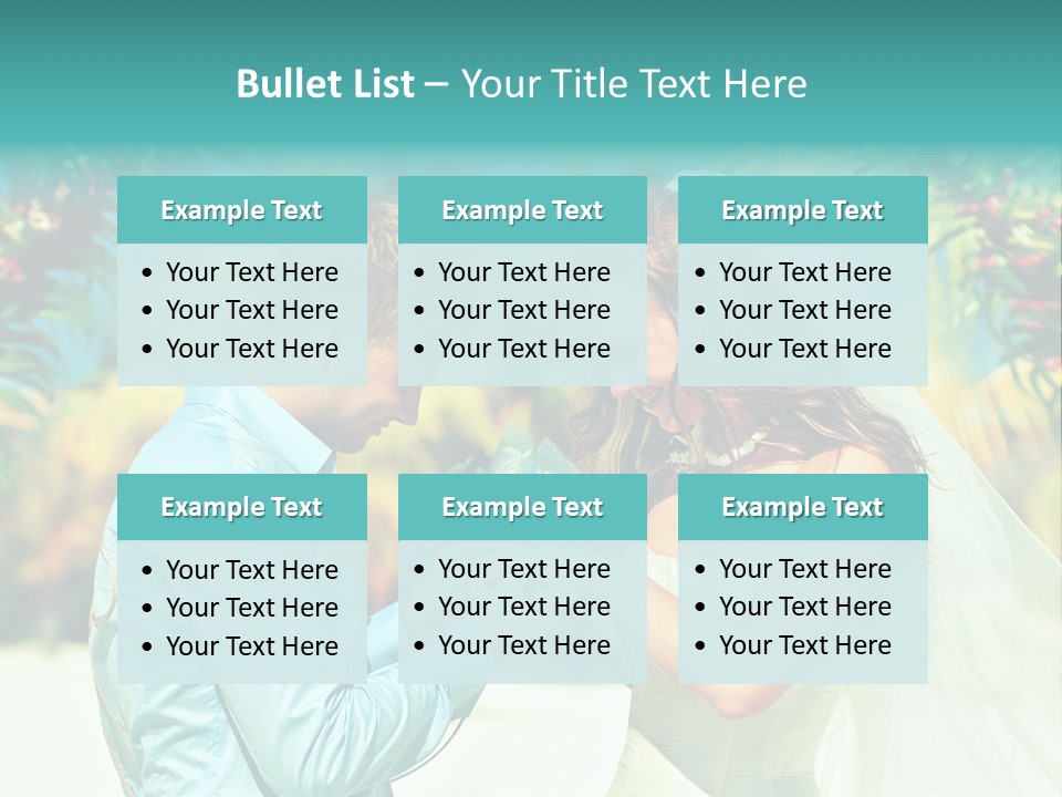 Bali Palm Bride PowerPoint Template