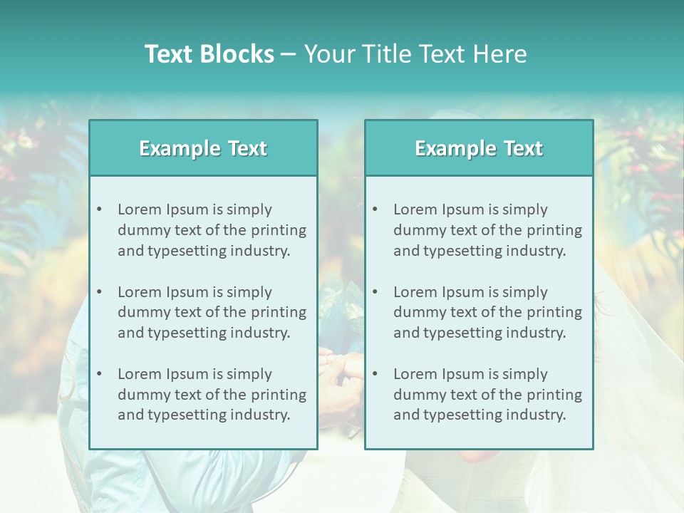 Bali Palm Bride PowerPoint Template