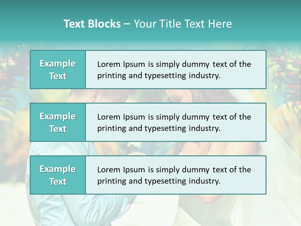 Bali Palm Bride PowerPoint Template