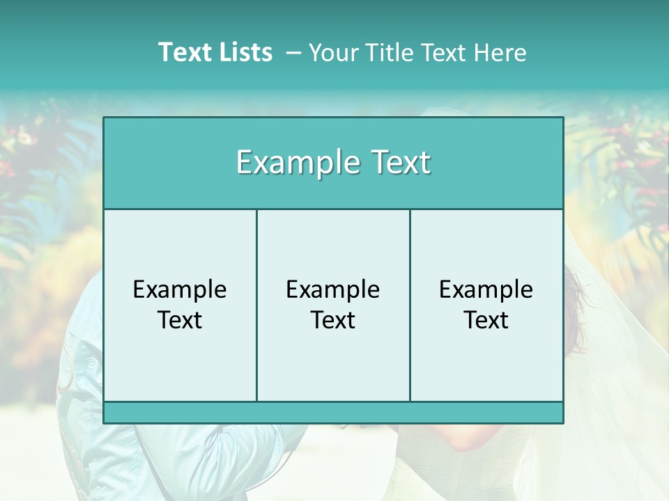 Bali Palm Bride PowerPoint Template