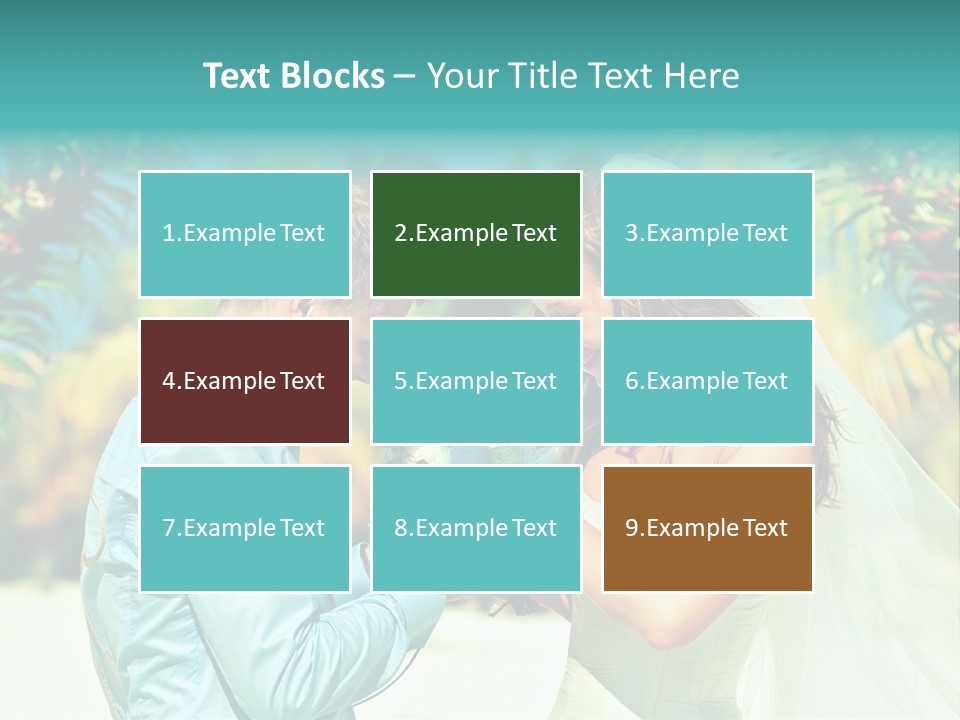 Bali Palm Bride PowerPoint Template