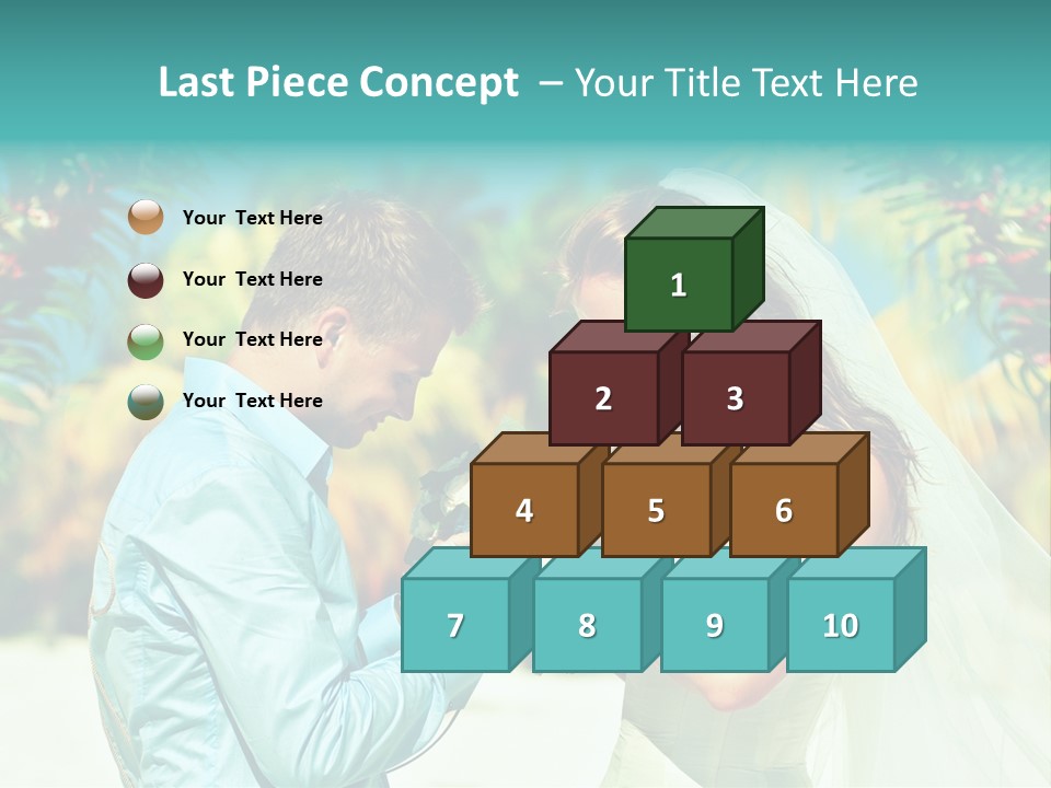 Bali Palm Bride PowerPoint Template