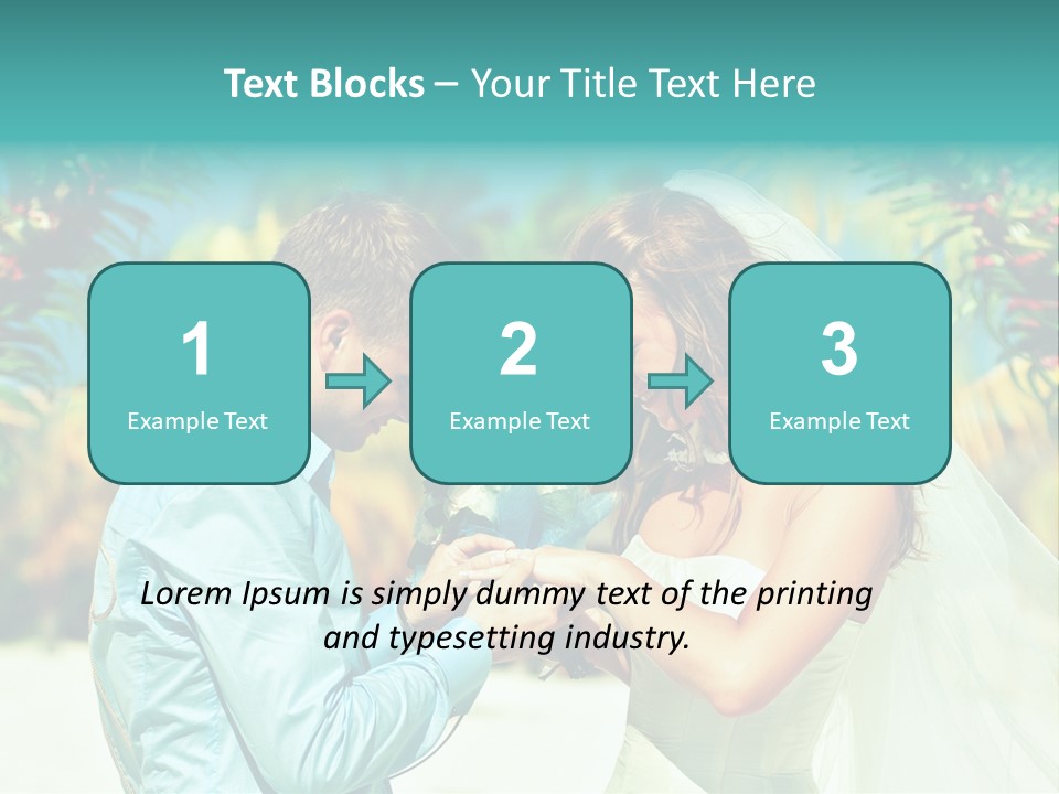 Bali Palm Bride PowerPoint Template