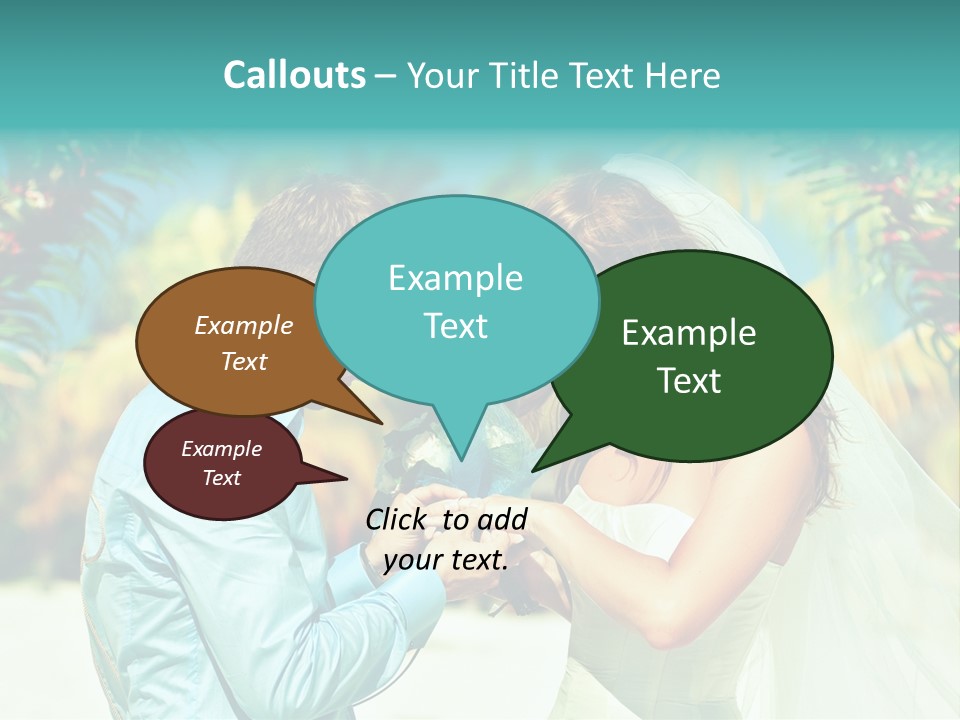 Bali Palm Bride PowerPoint Template