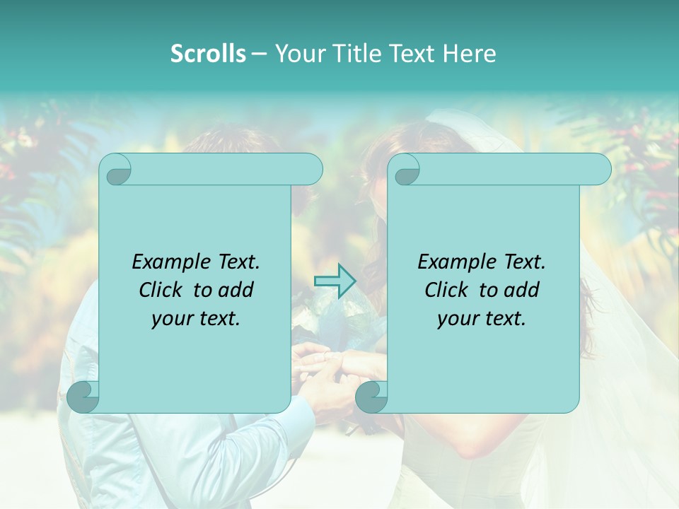 Bali Palm Bride PowerPoint Template
