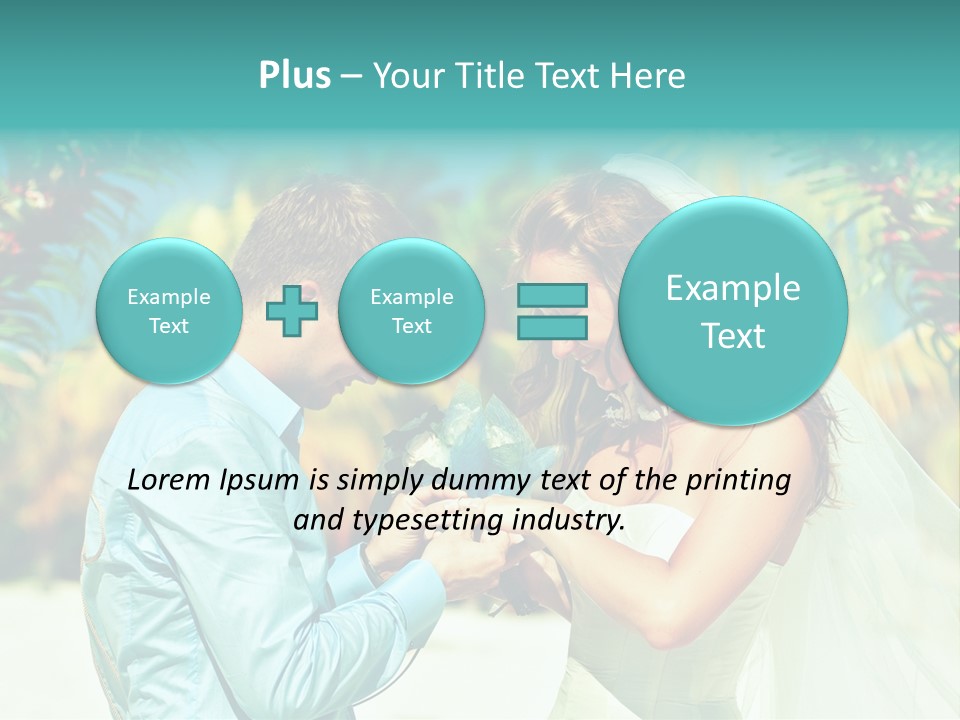 Bali Palm Bride PowerPoint Template