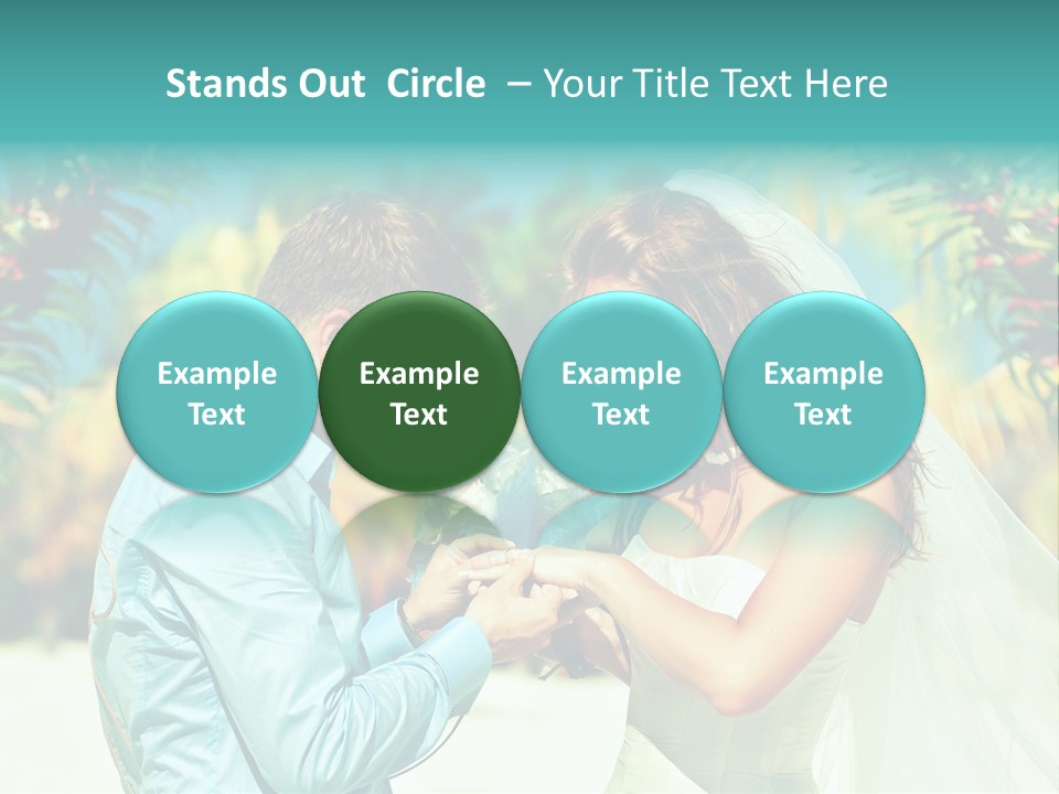 Bali Palm Bride PowerPoint Template