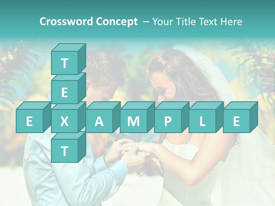 Bali Palm Bride PowerPoint Template