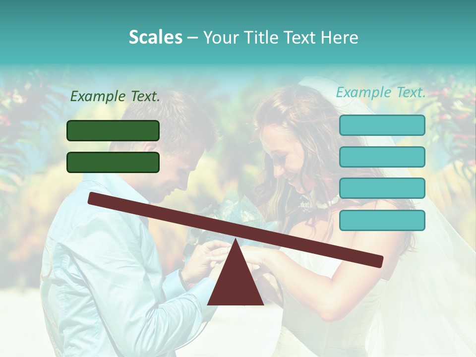 Bali Palm Bride PowerPoint Template