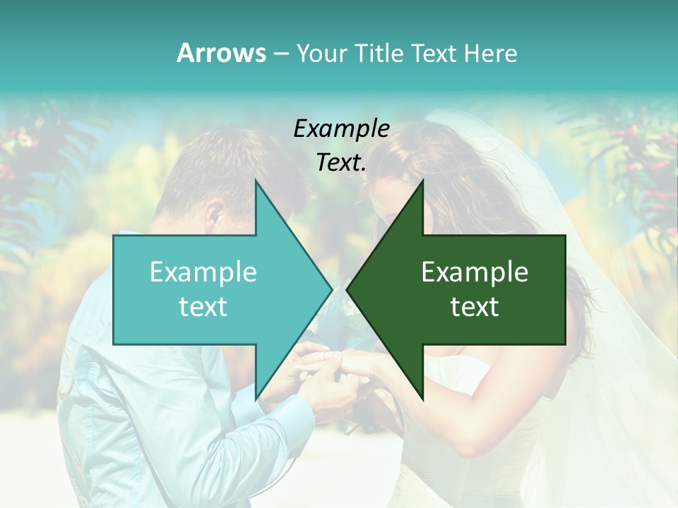 Bali Palm Bride PowerPoint Template