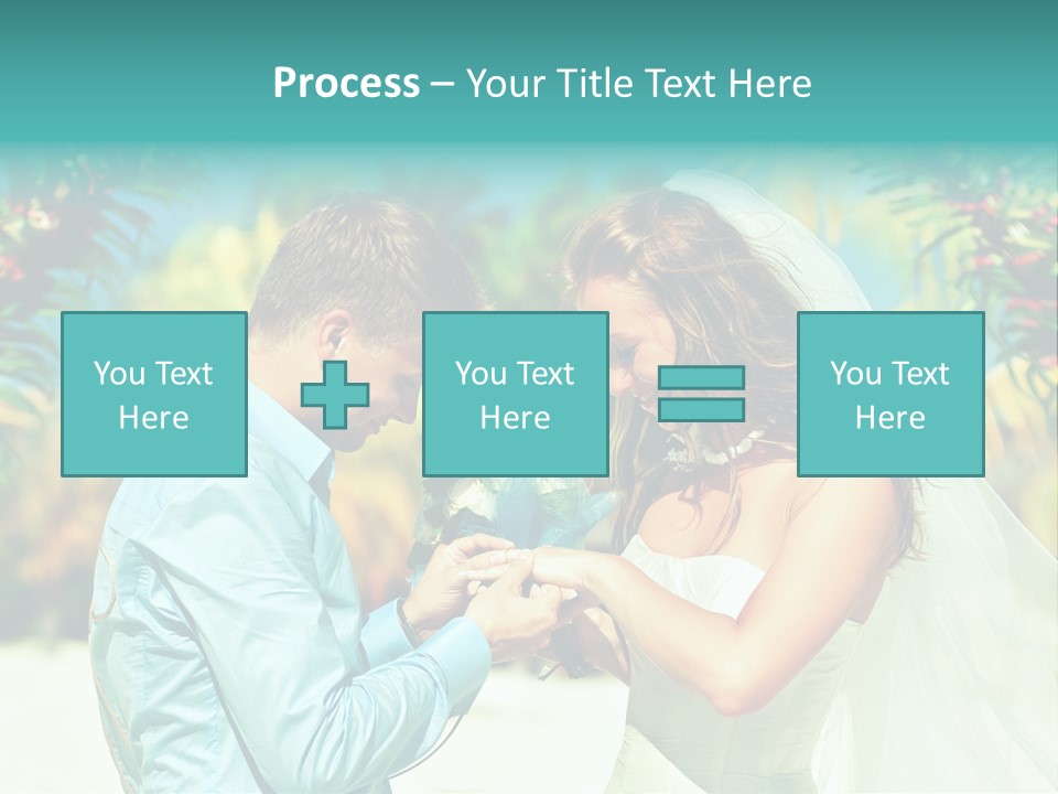 Bali Palm Bride PowerPoint Template