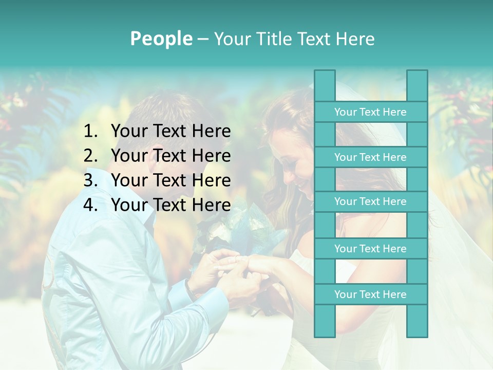 Bali Palm Bride PowerPoint Template