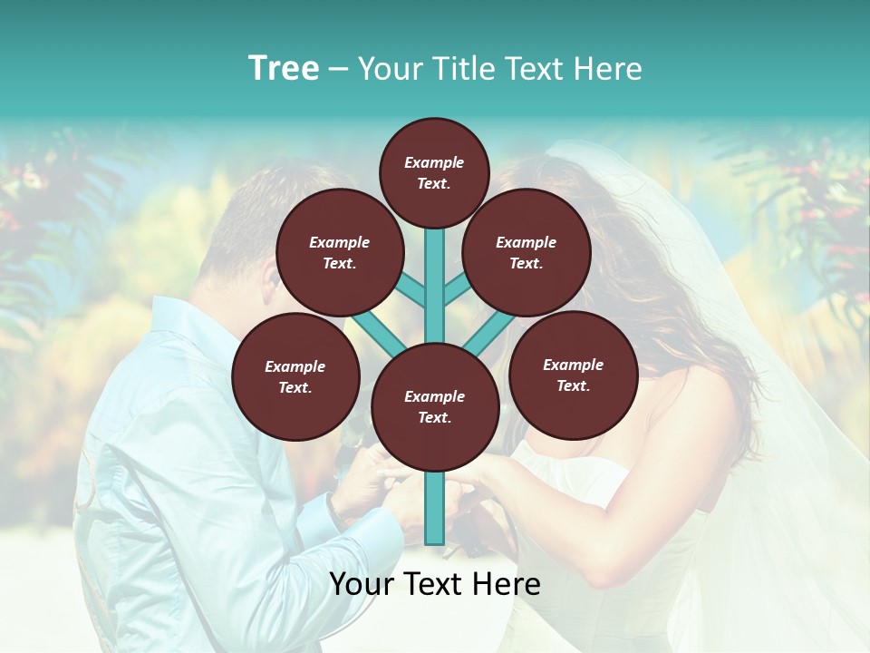 Bali Palm Bride PowerPoint Template