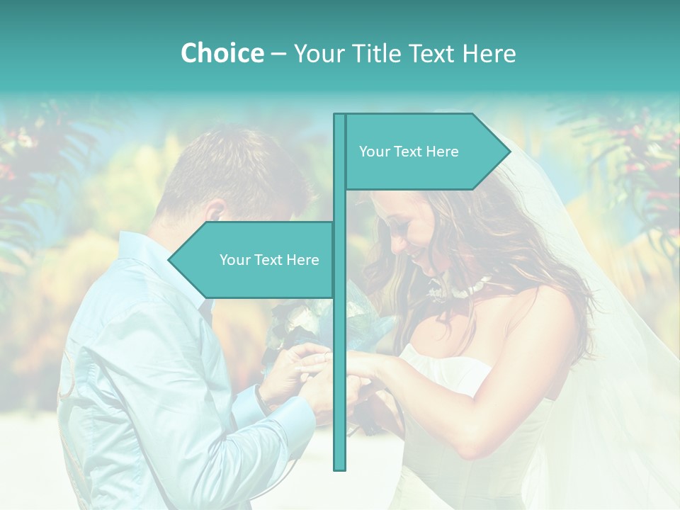 Bali Palm Bride PowerPoint Template