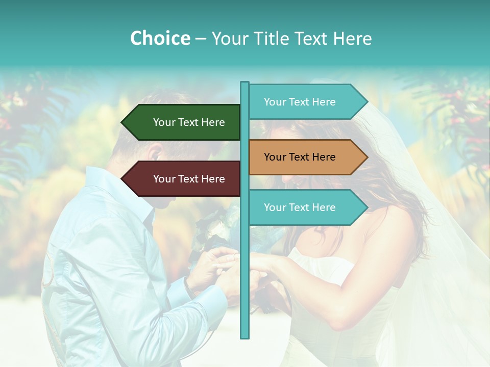 Bali Palm Bride PowerPoint Template