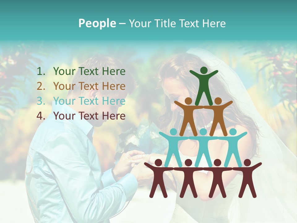 Bali Palm Bride PowerPoint Template