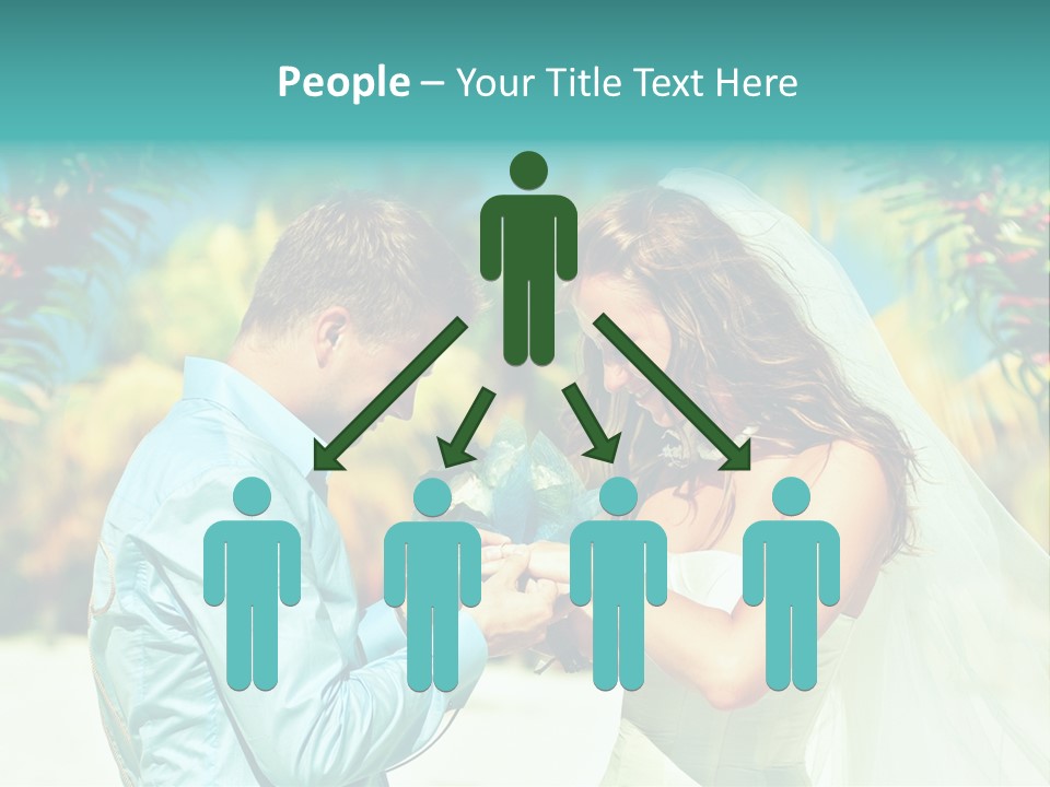 Bali Palm Bride PowerPoint Template