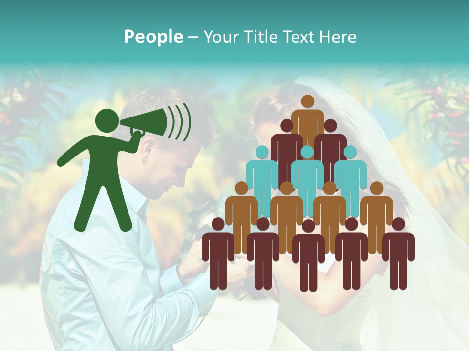 Bali Palm Bride PowerPoint Template