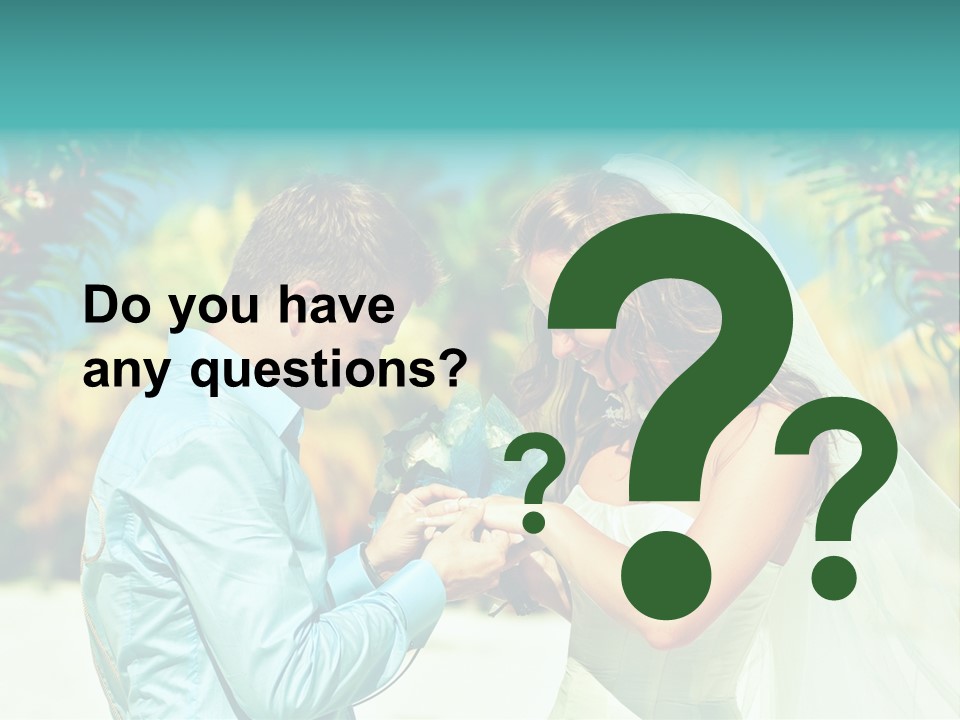 Bali Palm Bride PowerPoint Template