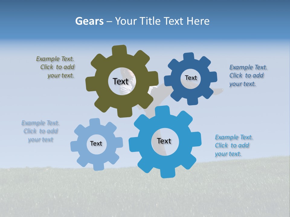 Man Ceo Kicking PowerPoint Template
