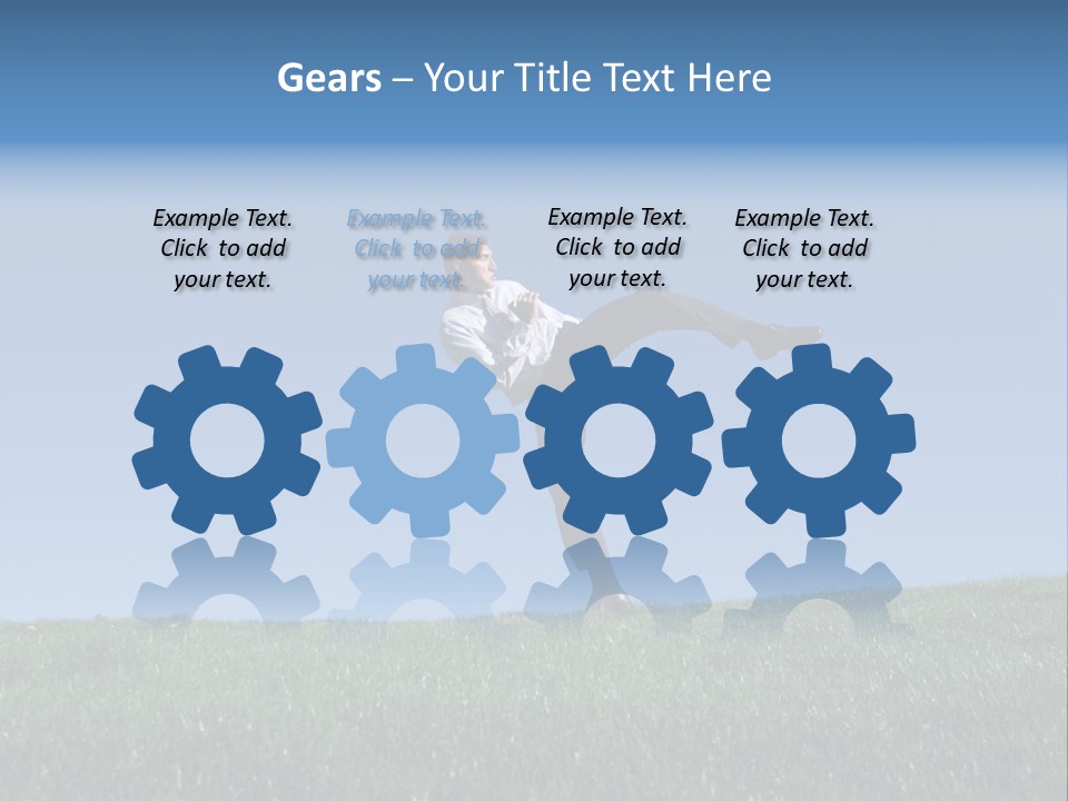 Man Ceo Kicking PowerPoint Template