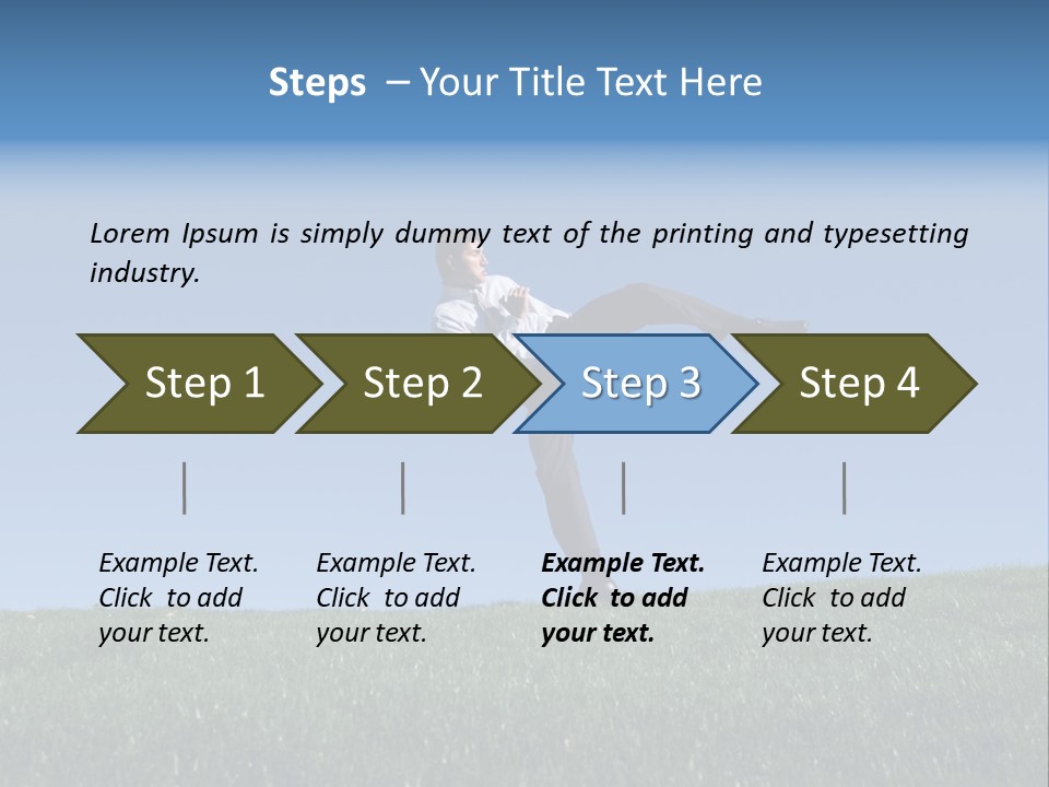 Man Ceo Kicking PowerPoint Template
