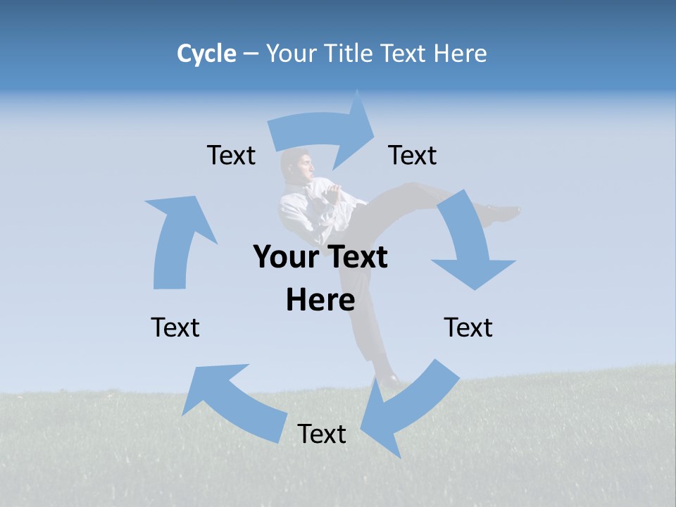 Man Ceo Kicking PowerPoint Template