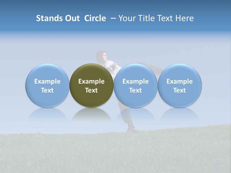 Man Ceo Kicking PowerPoint Template